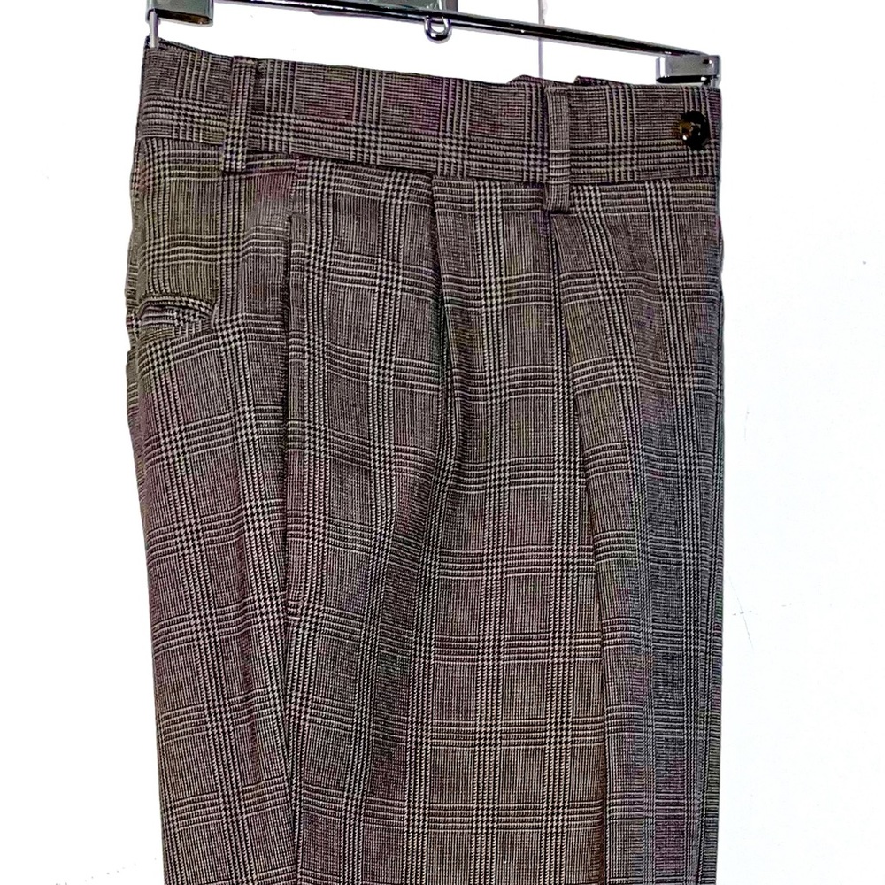 Jos A. Bank double-pleated, taupe dress slacks